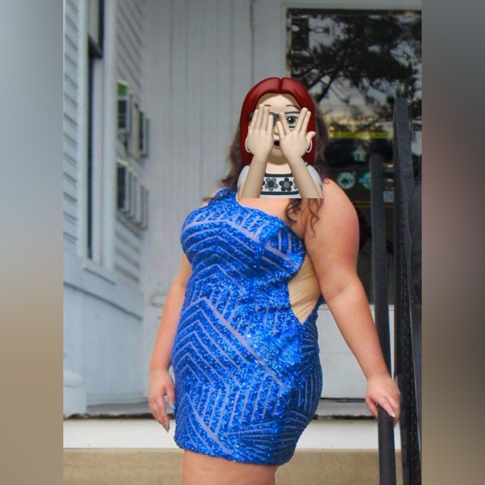 Jovani One shoulder sequin homecoming dress size 24